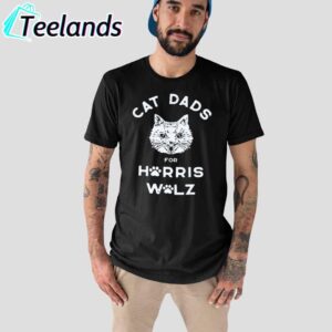 Cat Dads For Harris Walz Printed Shirt