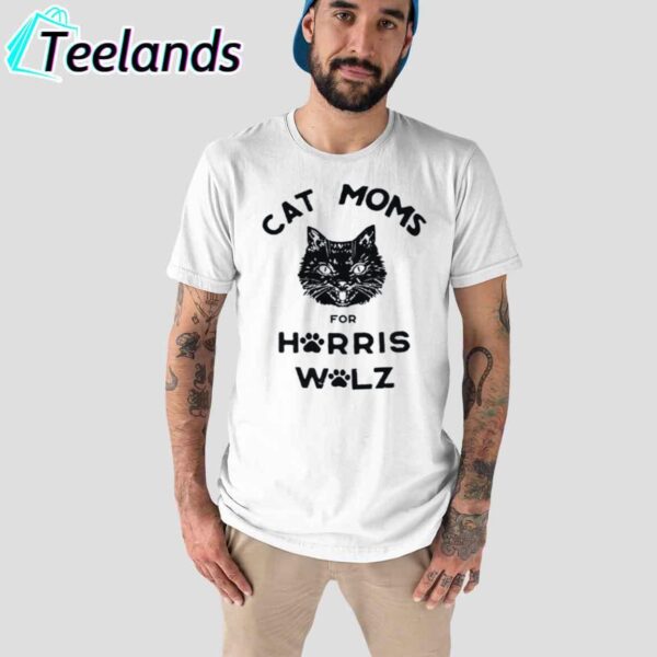 Cat Moms For Harris Walz Printed Shirt