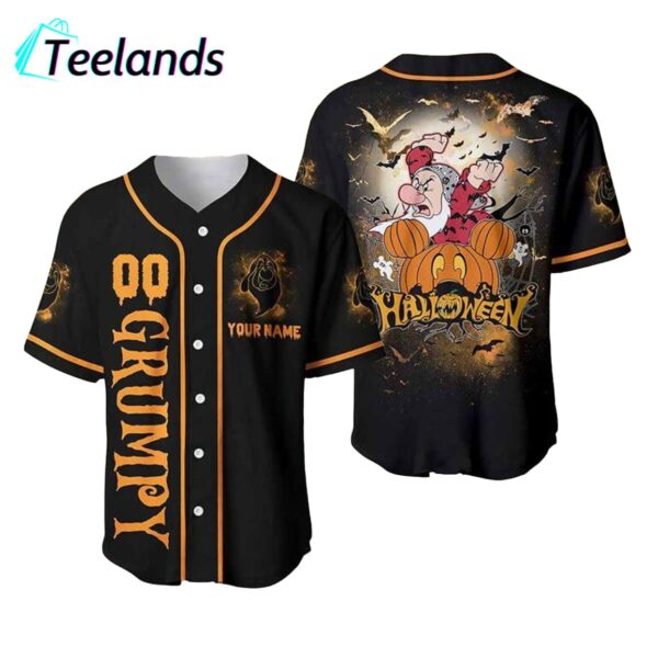 Grumpy Halloween Baseball Jersey