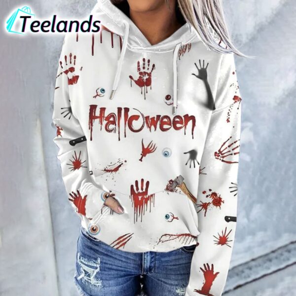 Halloween Bloody Printed Hoodie