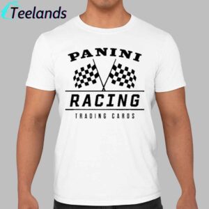 Joey Logano Wearing Panini Racing Trading Cards Shirt