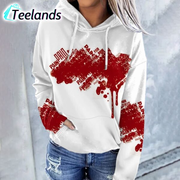 Women Halloween Bloody Printed Hoodie