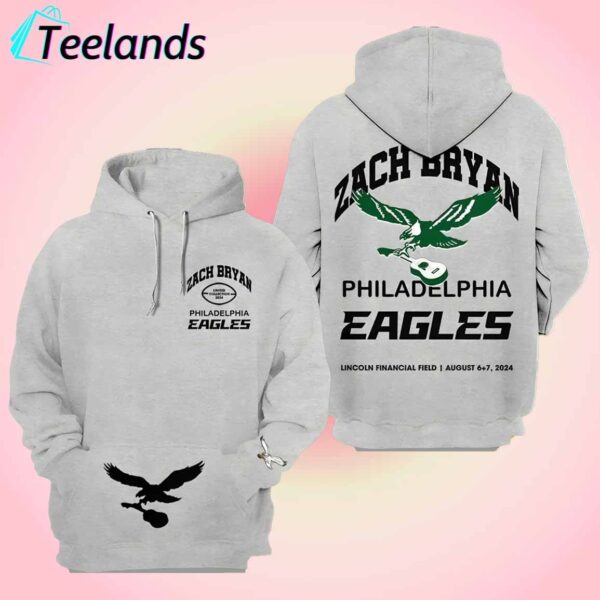 Zach Bryan Eagles Lincoln Financial Field Hoodie 2024