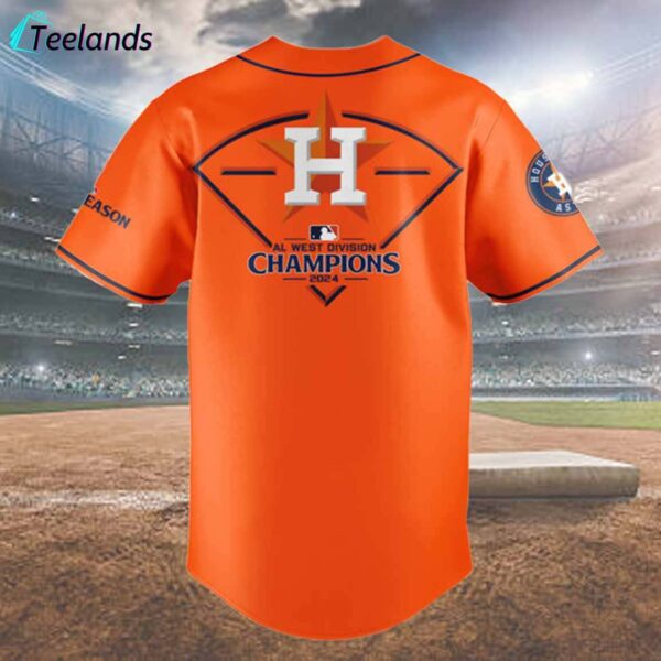 Astros 2024 AL West Division Champions Jersey Orange 2