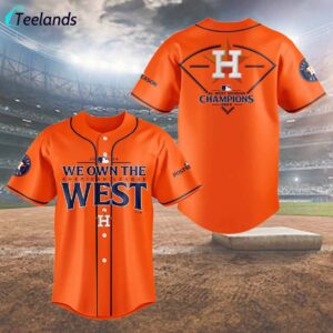 Astros 2024 AL West Division Champions Jersey Orange