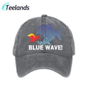 Blue Fish Eating Red Fish Blue Wave 2024 Hat