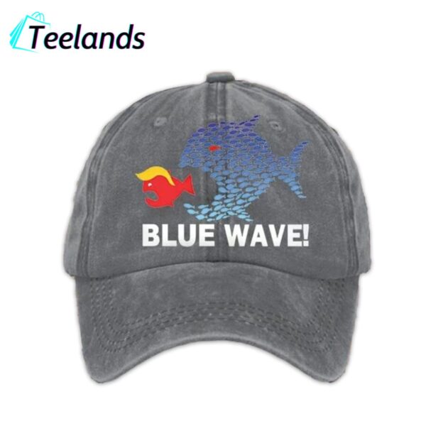 Blue Fish Eating Red Fish Blue Wave 2024 Hat