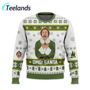 Buddy the Elf OMG Santa Ugly Christmas Sweater