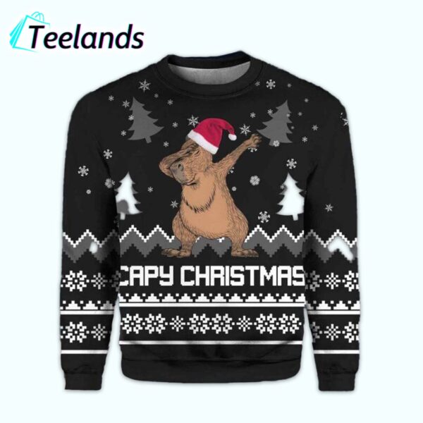 Capybara Capy Christmas Ugly Sweater