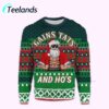 Gains Tats And Hos Tattoo Gym Ugly Christmas Sweater