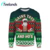 Gains Tats And Hos Tattoo Gym Ugly Christmas Sweater