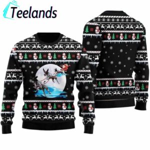 German Shorthaired Pointer Santa On Highway Christmas Sweater