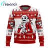 Jack Skellington Drinks Coffee Ugly Christmas Sweater