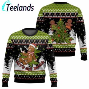 Let's Get Baked 420 Marijuana Christmas Ugly Sweater