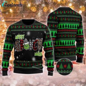 Merry Grinch Mas Christmas Wool Ugly Knitted Sweater