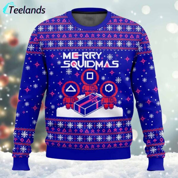 Merry Squidmas Squid Game Ugly Sweater 1