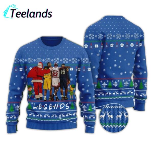 Michael Jordan Lebron James Legends Ugly Christmas Sweater