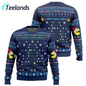 Pac Man Christmas Tree Ugly Sweater