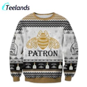 Patron Silver Tequila Ugly Christmas Sweater