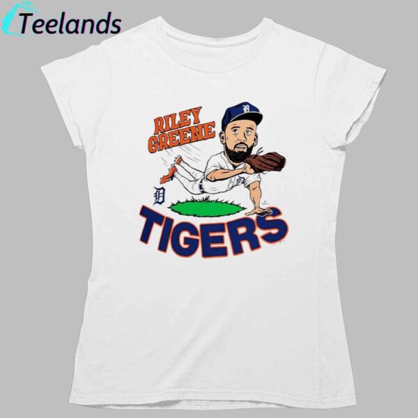 Riley Greene Detroit Tigers Caricature Player Shirt