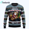 Santa Is Social Distancing Ugly Christmas Sweater