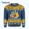 Sorry I Can’t Lazy Sloth Navy Blue Christmas Sweater