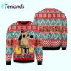 This Is Fine Dog Meme Ugly Christmas Sweater