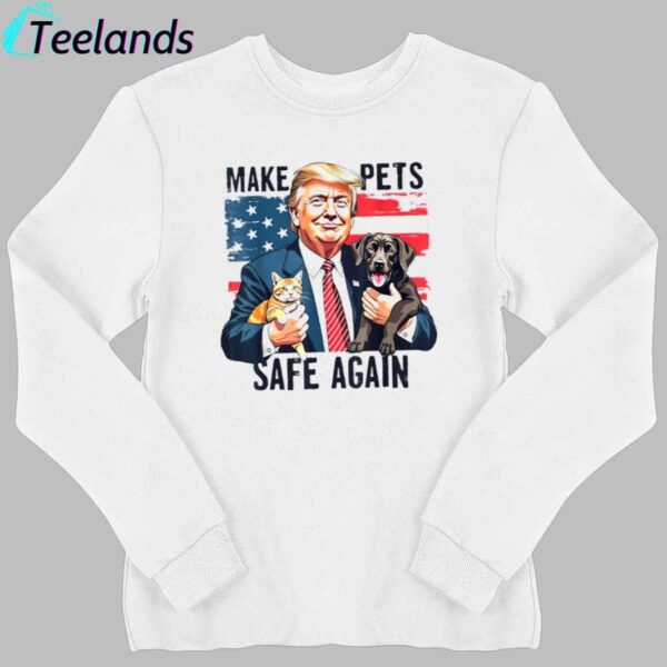 Trump Make Pets Safe Again USA Flag Shirt