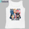 Trump Make Pets Safe Again USA Flag Shirt