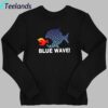 Women's Blue Fish Eating Red Fish Blue Wave 2024 Shirt