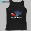 Women's Blue Fish Eating Red Fish Blue Wave 2024 Shirt