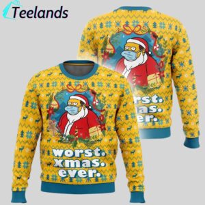 Worst Christmas Ever Simpsons Ugly Christmas Sweater