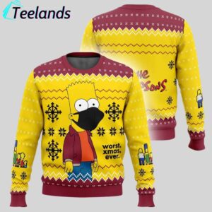 Worst Xmas Ever The Simpsons Ugly Christmas Sweater