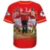 Chiefs Kelce Andy Reid Mahomes Baseball Jersey