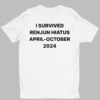 I Survived Renjun Hiatus April October 2024 Shirt 1