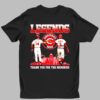 Legends Reds Pete Rose Johnny Bench Thank You For The Memories Shirt 1