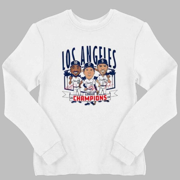 Los Angeles Dodgers Cartoon League Champions Caricatures Signature Shirt 2