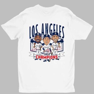 Los Angeles Dodgers Cartoon League Champions Caricatures Signature Shirt