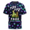 Scooby A Doobie Puff Puff Pass Neon Weed Shirt