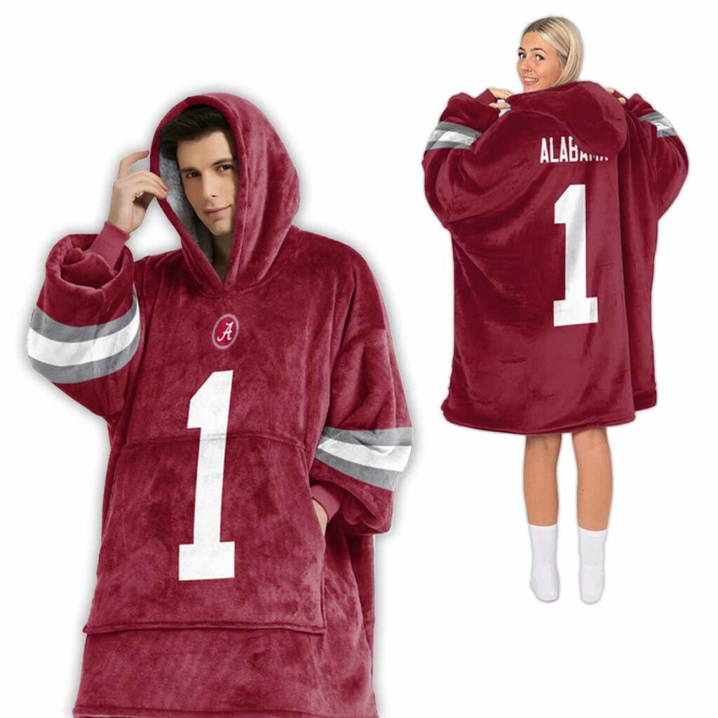 1 Alabama Football Unisex Blanket Hoodie 2