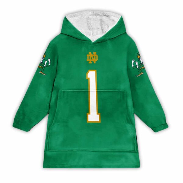 1 Notre Dame Football Unisex Blanket Hoodie 1