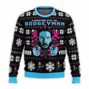 A Christmas With The Boogeyman John Wick Ugly Christmas Sweater 1