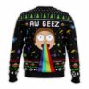 Aw Geez Rick and Morty Ugly Christmas Sweater 2