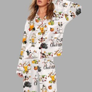 Beer Drinking Snowman Pajama Set 1