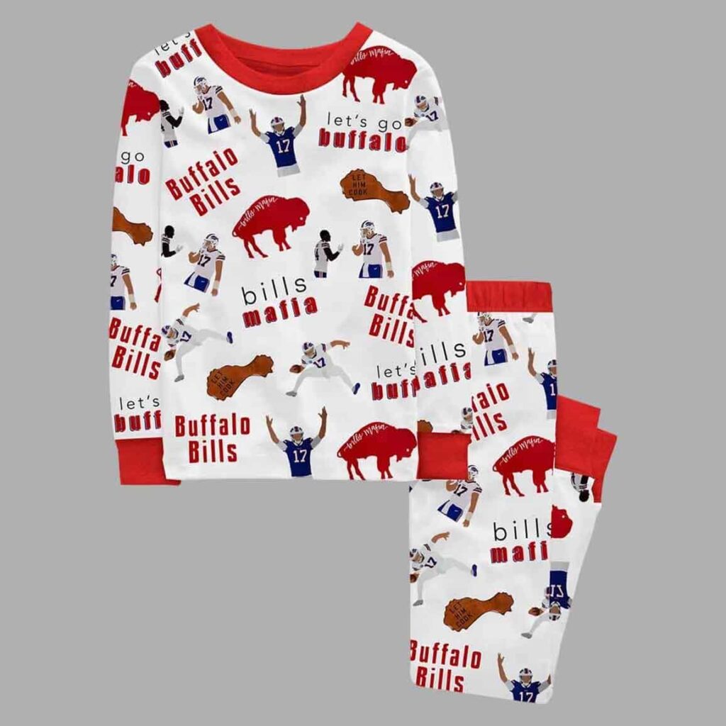 Bills Football Chicken Wings Pajama Set