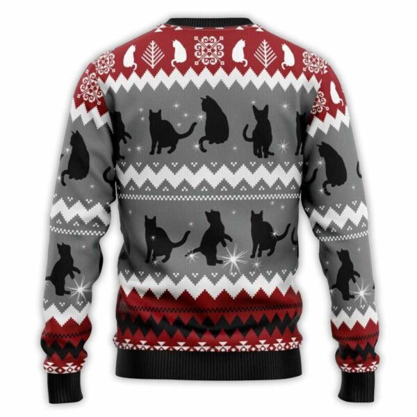 Black Cat Tree Ugly Christmas Sweater 2