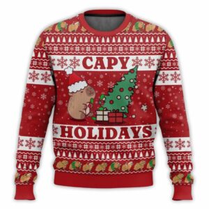 Capy Holidays Ugly Christmas Sweater 1