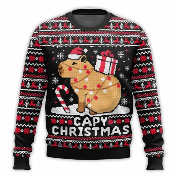 Capybara Ugly Christmas Sweater 1