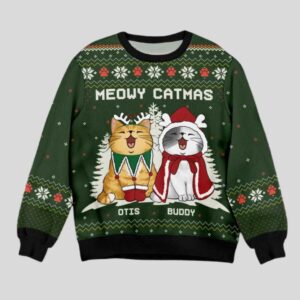 Cat Meowy Catmas Ugly Christmas Sweater