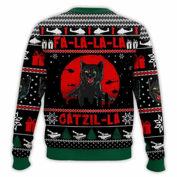 Catzila Ugly Christmas Sweater 2